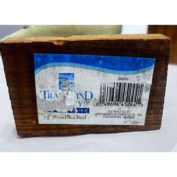 Vtg Carved Wood SeaBird Shore bird Sandpiper Beach Cabin Nautical CoastalCore - Picture 6 of 6